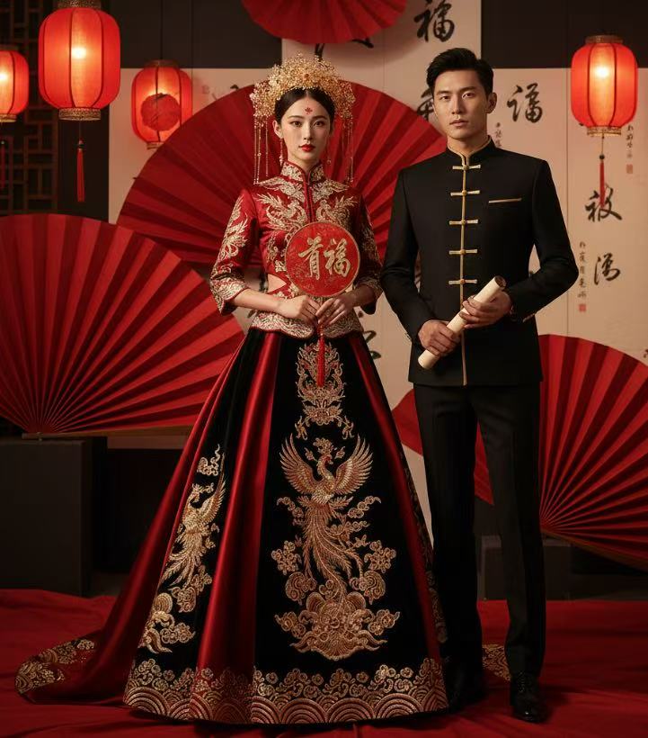 古建筑拍婚纱照